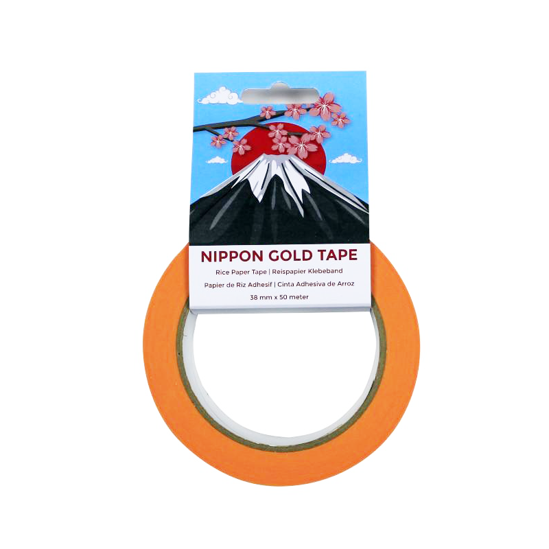 Ruban Adhésif en papier de riz pour Aquarelle - Nippon Gold Tape - 38mm x 50m