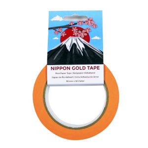 Ruban Adhésif en papier de riz pour Aquarelle - Nippon Gold Tape - 38mm x 50m