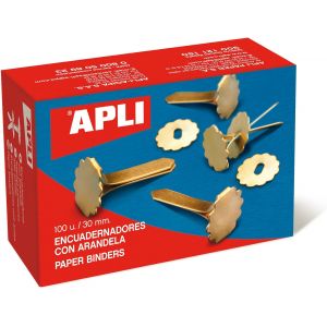 Boîte de 100 Attaches parisiennes avec oeillets - Apli