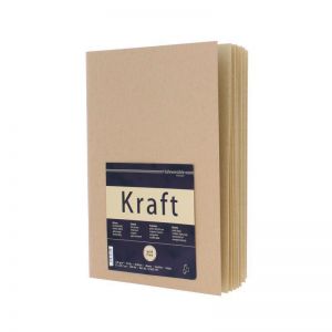 Carnet de croquis Kraft 120g - 20 feuilles - crayon, crayon de couleur, fusain, sanguine, stylo à encre -  Hahnemühle