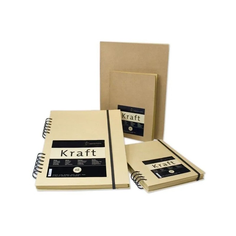 Carnet de croquis Kraft 120g - 14.8x21cm - A5 - 21x29.7cm A4 -  Hahnemühle