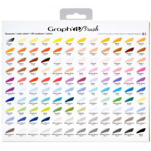 Set 24 marqueurs Graph'it Brush - 24 couleurs lumineuses - teintes uniques -  Essential