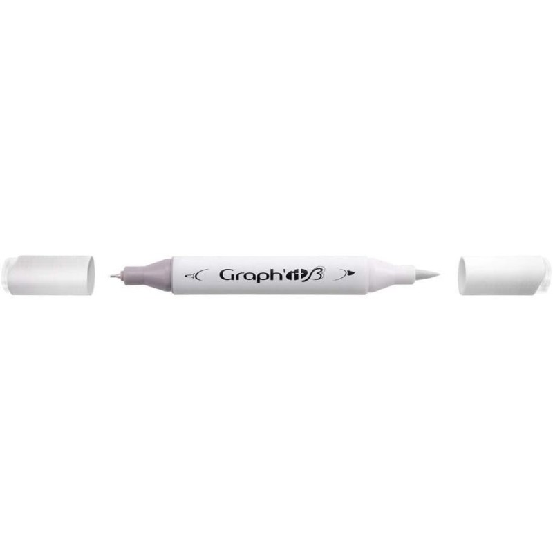 Set 24 marqueurs Graph'it Brush - Polyvalents : pointe brush pour coloriage de vastes aplats et pointe extra-fine pour détails e