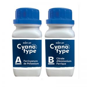 Kit Cyanotype Enjoy Art - 2 flacons d’émulsion de 200ml -  superbes reproductions monochromes en négatif de photos ou d'objets e