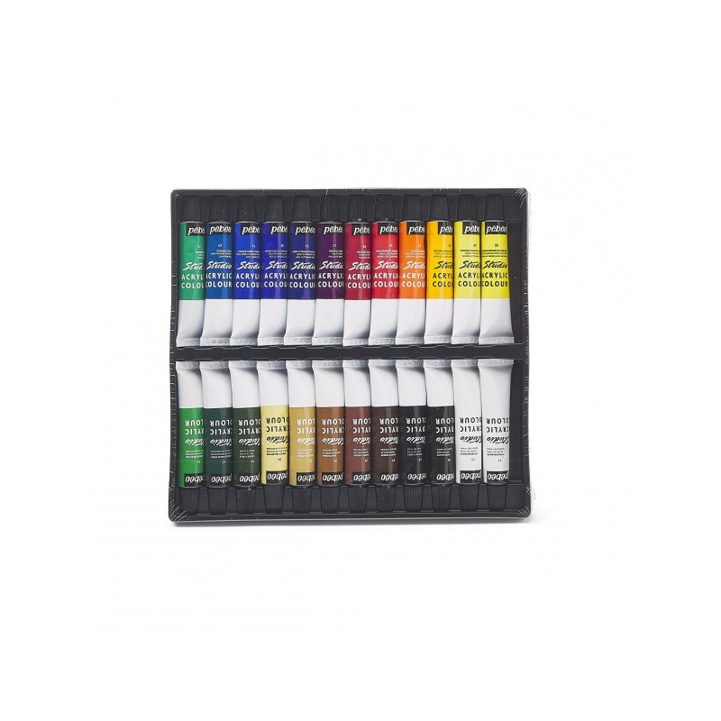 Set d'acrylique Studio Acrylics - Couleurs facilement mélangeables ; créez vos propres nuances ! Pébéo