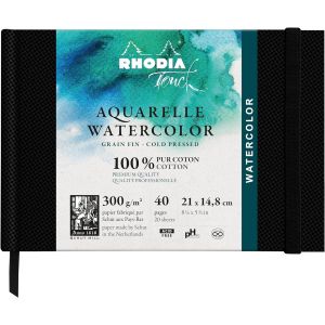 Bloc aquarelle Rhodia Touch Watercolor Book - 100% coton 300gr