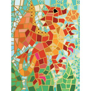 L'art à la manière Antoni Gaudi - Stickers Mosaïques - Frédéric Kucia - 4 pages - Dragon  - Livre