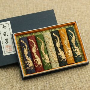Set de 7 bâtons d'encre de Chine de couleurs