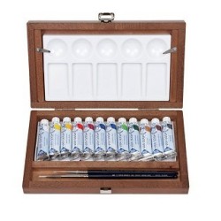 Coffret bois Aquarelle Van Gogh tubes,  peinture aquarelle