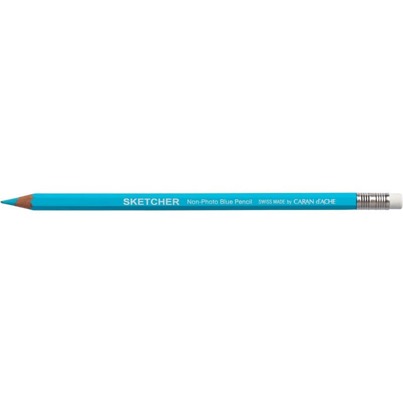 Set de 2 crayons Sketcher - Non-photo - Bleu - Mine résistante et fine - BD et esquisses - Caran d'Ache