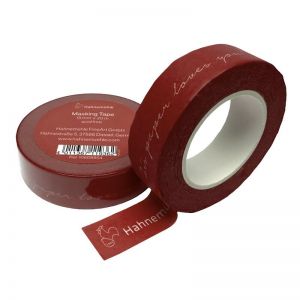 Bande de masquage - 15mmx20m - Rouge - protection parties de papier, tableau, mur lors de travaux de peinture - bordures nettes 