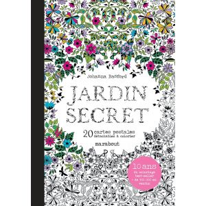 Jardin secret Johanna Basford - cartes postales à colorier - Livre