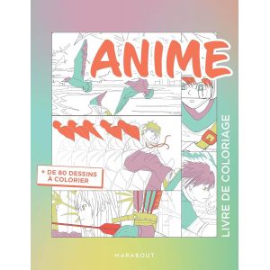 Livre de coloriage "Anime" - Plus de 80 dessins à colorier - Marabout -  Livre