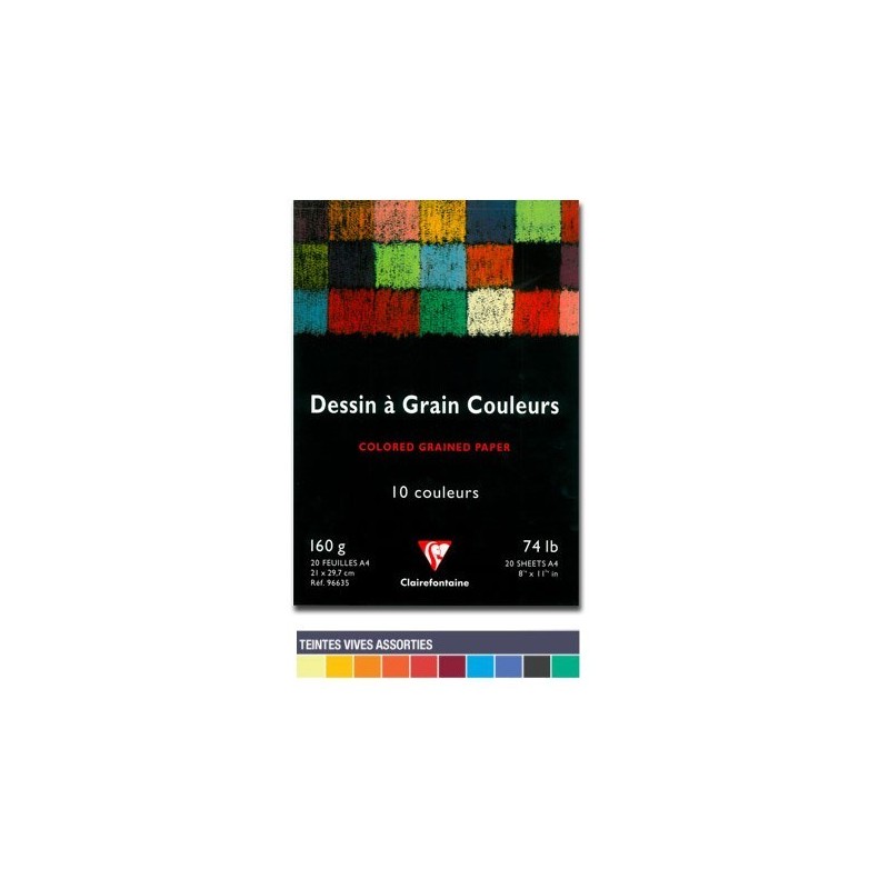 Bloc dessin couleurs - 160gr - Clairefontaine Bloc dessin couleurs - 160gr - Clairefontaine