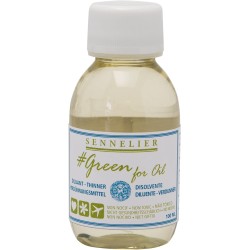 Diluant Green for Oil - Fluidifier peinture à l'huile - Alternance à l'essence de pétrole - 100ml - Sennelier