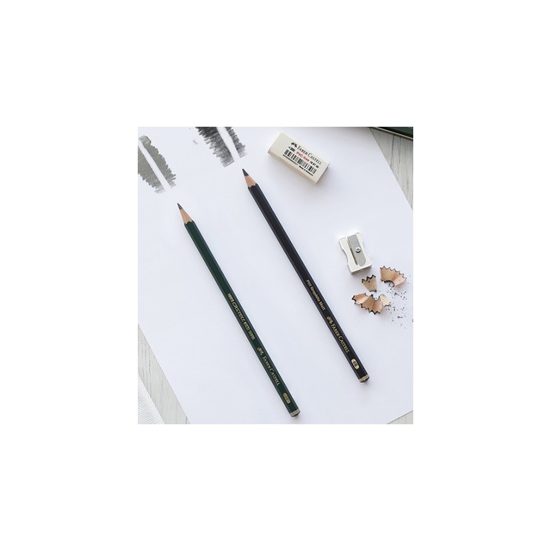 Set Pitt Graphite Matt (HB, 2B, 4B) + 1 Gomme + 1 Taille crayon - Idéal pour les œuvres monochromes en graphite ! - excellent ef