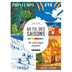 40 coloriages mystère "Au fil des saisons" - peinture par numéros -  Dessain et Tolra - Livre