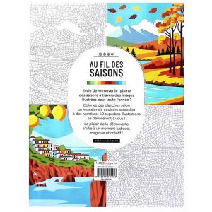 40 coloriages mystère "Au fil des saisons" - 96 pages - Dessain et Tolra -  Livre