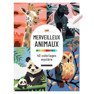 40 coloriages mystère "Merveilleux animaux" - Livre