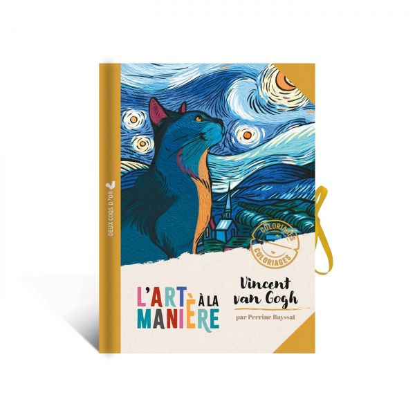 L'art à la manière Vincent Vang Gogh - 48 pages - 20 coloriages -   Livre