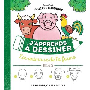 "J'apprends à dessiner" Les animaux de la ferme - Livre