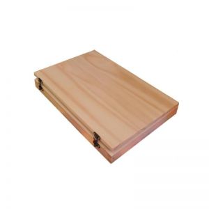 Boîte en bois 24 pastels - Protection par plaques de mousse - Rangement et organisation - Pastels secs et à l'huile -