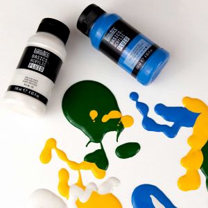 Set de 6 tubes d'acrylique Basics fluid - Application facile - Couleurs miscibles - Texture fluide - Liquitex