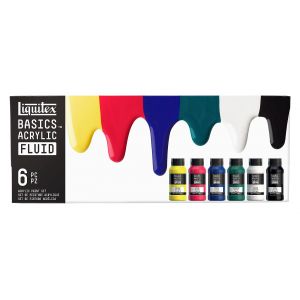 Set de 6 tubes d'acrylique Basics fluid - Liquitex