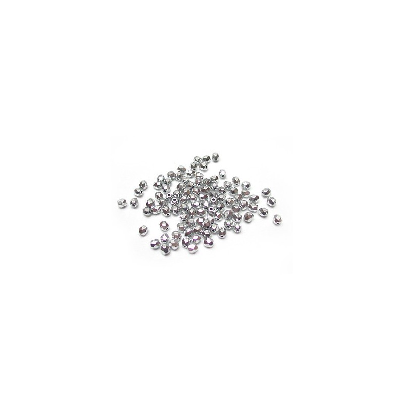 Facettes ou perles de Bohême - Argent 
