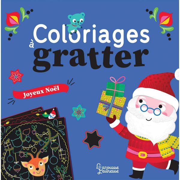 Coloriages à Gratter "Joyeux Noël" - jolies images de Noël (une père noël, un sapin, des mandalas de Noël) ! - Corinne Lemerle -