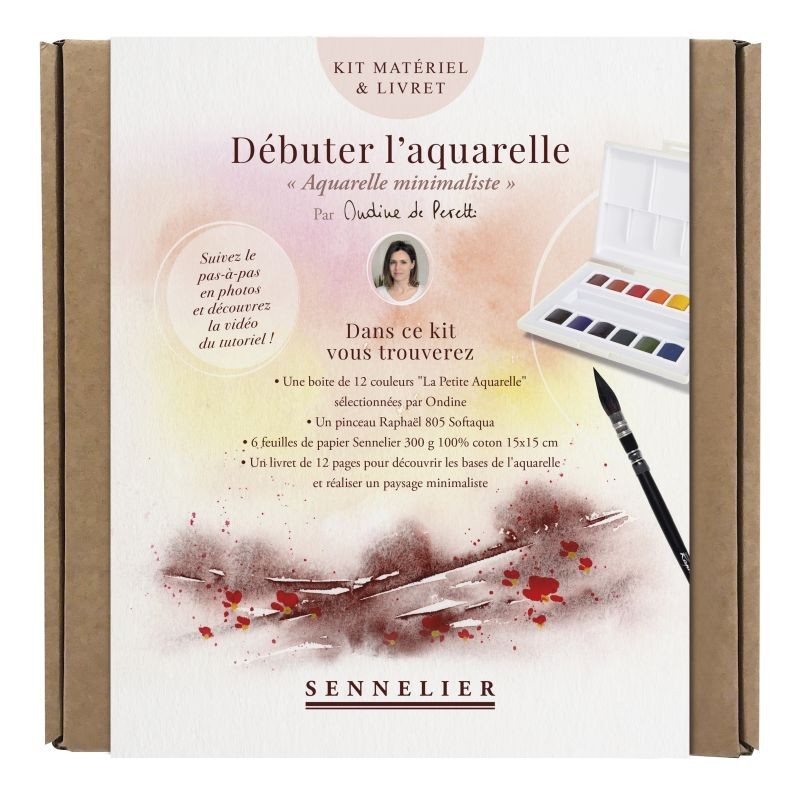 Kit aquarelle d'Ondine de Peretti - tout le matériel nécessaire + guide choix de couleurs et techniques de base -  Sennelier