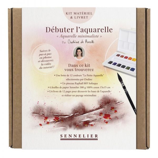 Kit aquarelle d'Ondine de Peretti - tout le matériel nécessaire + guide choix de couleurs et techniques de base -  Sennelier