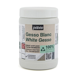 Gesso blanc Studio Green - Pot et liant 100% recyclés - Excellente couvrance et adhérence  - 225ml -  Pébéo