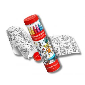 Tube 10 feutres aquarellables Swisscolor + poster - Caran d'Ache