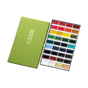 Set de 36 godets aquarelle Gansai Tambi - Kuretake