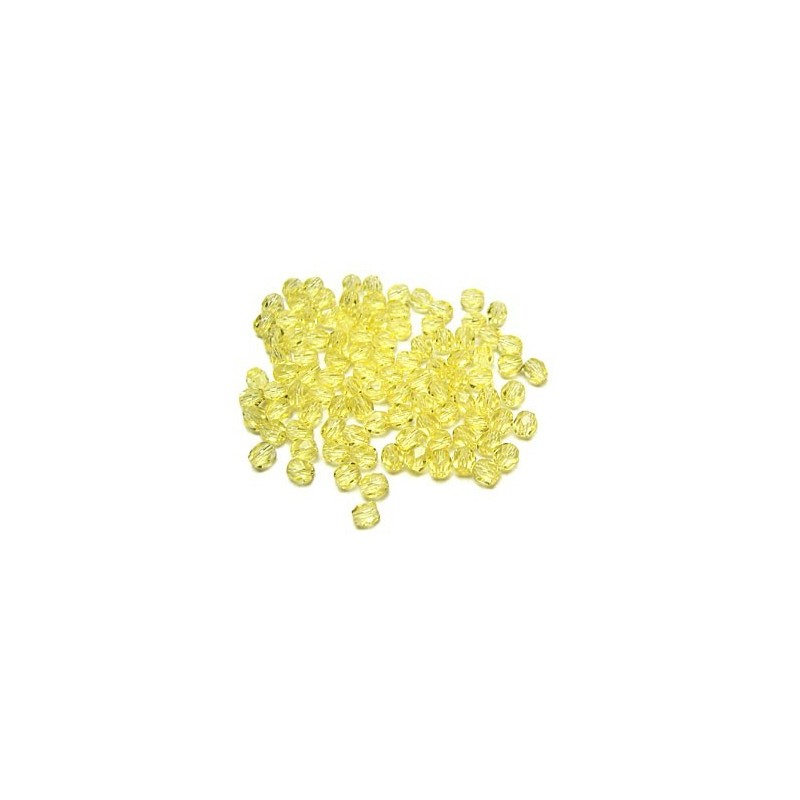 Facettes ou perles de Bohême - Jaune