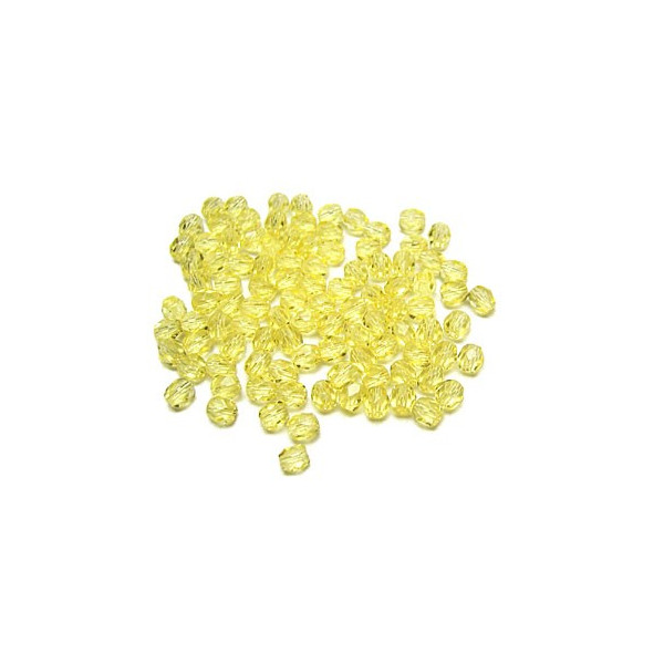 Facettes ou perles de Bohême - Jaune