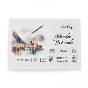 Bloc 20 cartes postales aquarelle 300gr - SM-LT