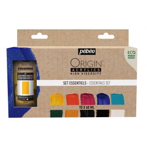 Set 10 tubes 60ml d'acrylique Origin - Pébéo