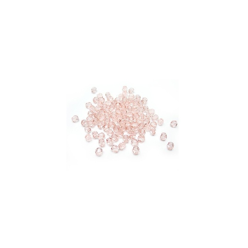 Facettes ou perles de Bohême - Rose