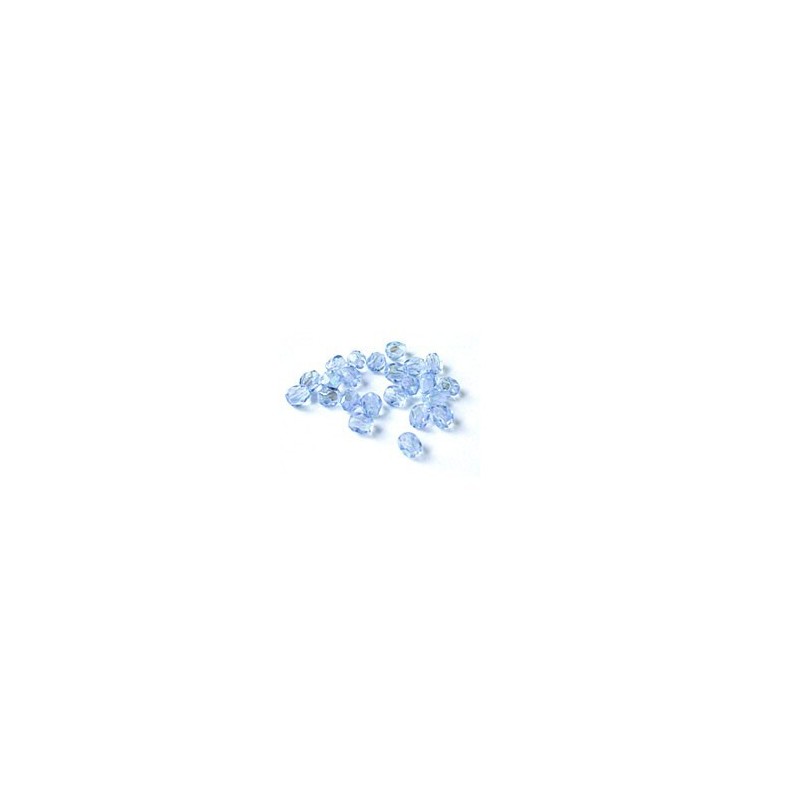 Facettes ou perles de Bohême - Saphir AB - 
- 4mm, 6 mm