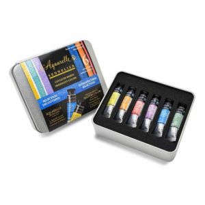 Boite métal aquarelle extra-fine - Couleurs irisées - 6 tubes 10ml - Sennelier