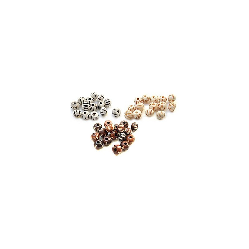 Perles naturelles en os