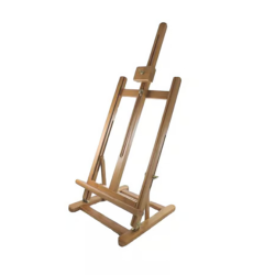 Chevalet de table en bambou - Format compact et pliable - Taille ajustable - Convient pour toiles, oeuvres, cadres... - 