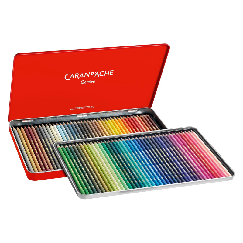 Boîte 80 crayons de couleur aquarellables Supracolor - Application douce - Utilisation pure ou diluée pour des effets dégradés à
