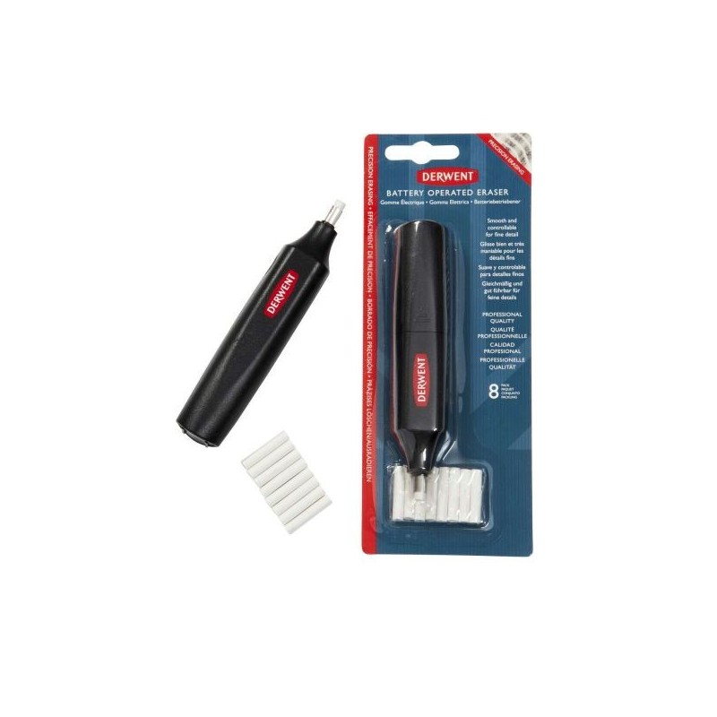 Recharge pour gomme électrique - 30 gommes blanches - idéal pour croquis, dessin, esquisse -  Derwent