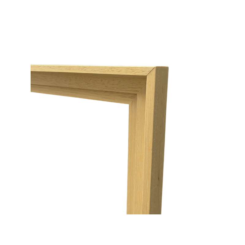 Caisse américaine Eco - Brut - Angle baguette - Bois brut non traité - encadrement