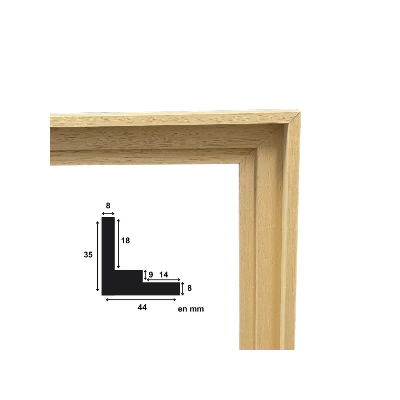 Caisse américaine Eco - Dimensions baguette - Brut