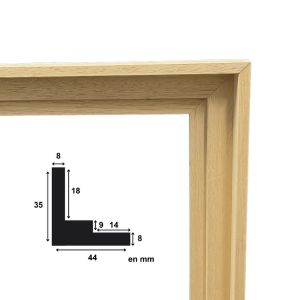 Caisse américaine Eco - Dimensions baguette - Brut