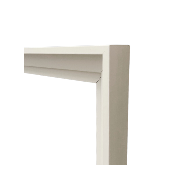 Caisse américaine Eco - Blanc satiné - Angle baguette